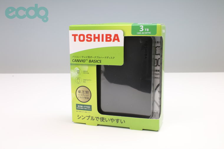 2017年12月21日に一心堂が買取した東芝 ポータブル外付けHDD CANVIO BASICS HD-AC30TK ブラックの画像