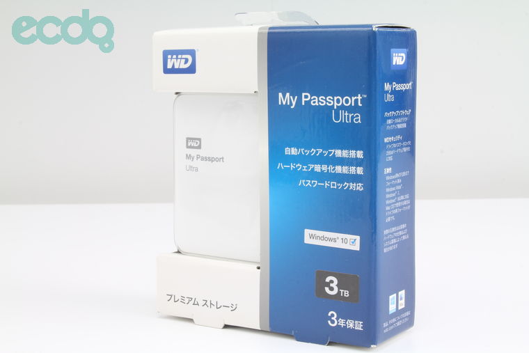2019年01月15日に一心堂が買取したWD ポータブルHDD My Passport Ultra WDBBKD0030BWT 白の画像