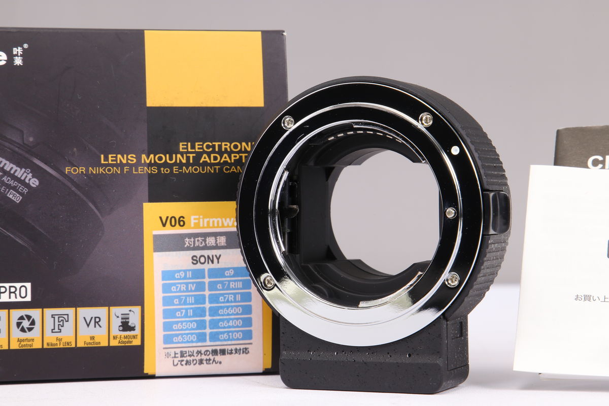 2025年07月01日に一心堂が買取したCommlite ELECTRONIC LENS MOUNT ADAPTER FOR NIKON F TO E-MOUNT CAMERA CM-ENF-E(1) PROの画像